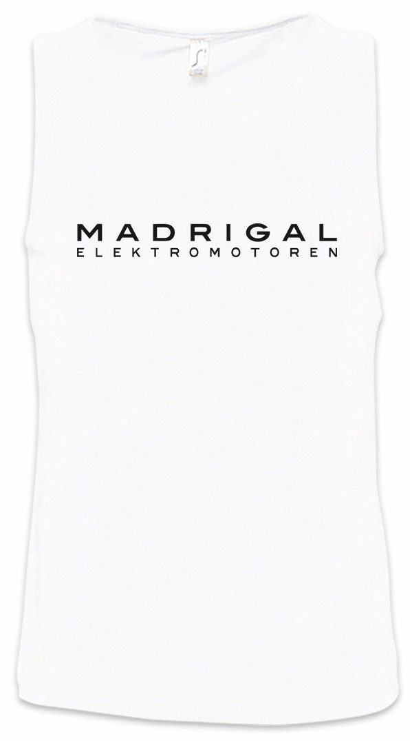Tanktop White Madrigal Elektromotoren Ärmelloses T-Shirt Electromotive Logo