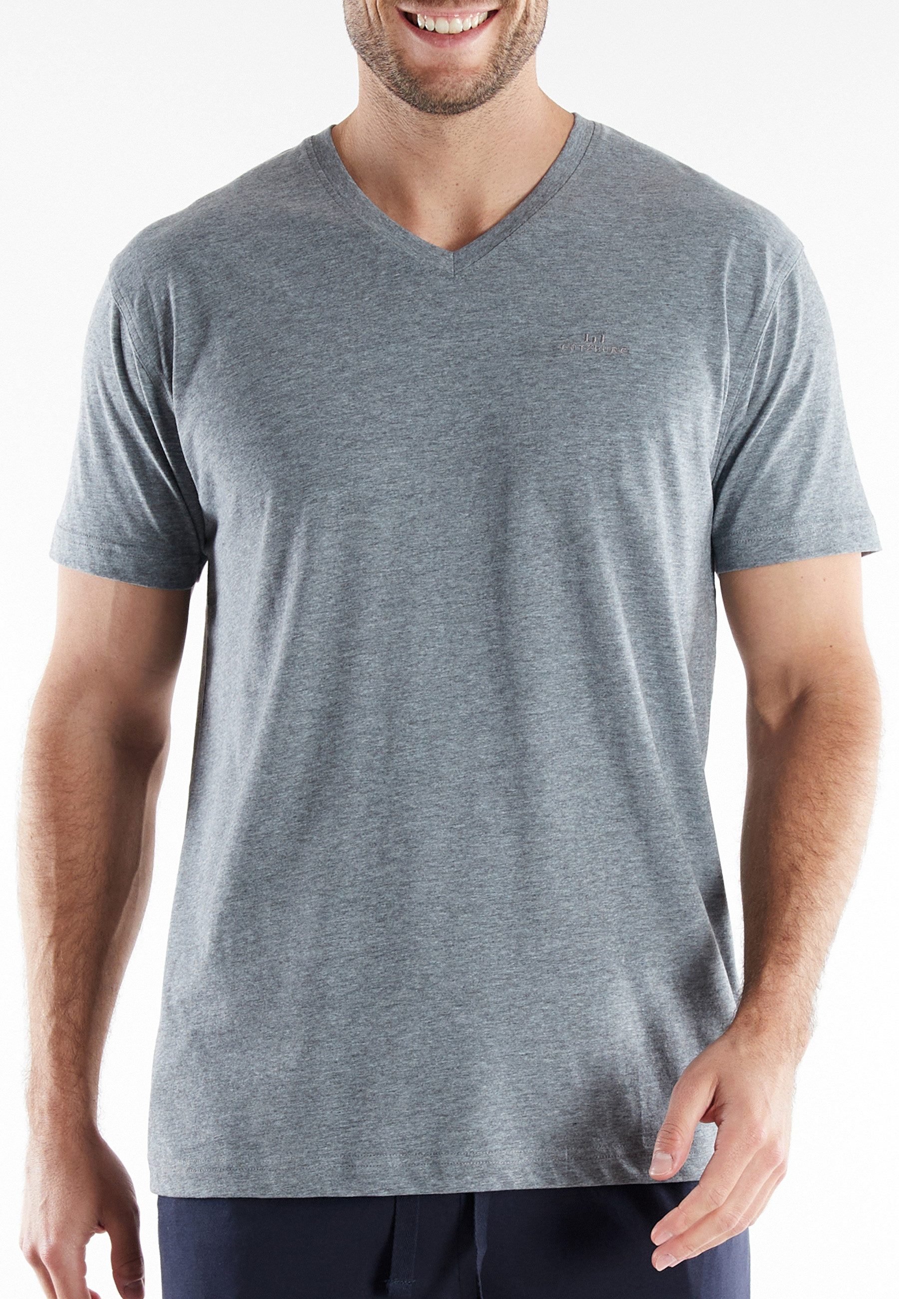 GÖTZBURG T-Shirt V-Ausschnitt, Single-Jersey Qualität, kurzarm