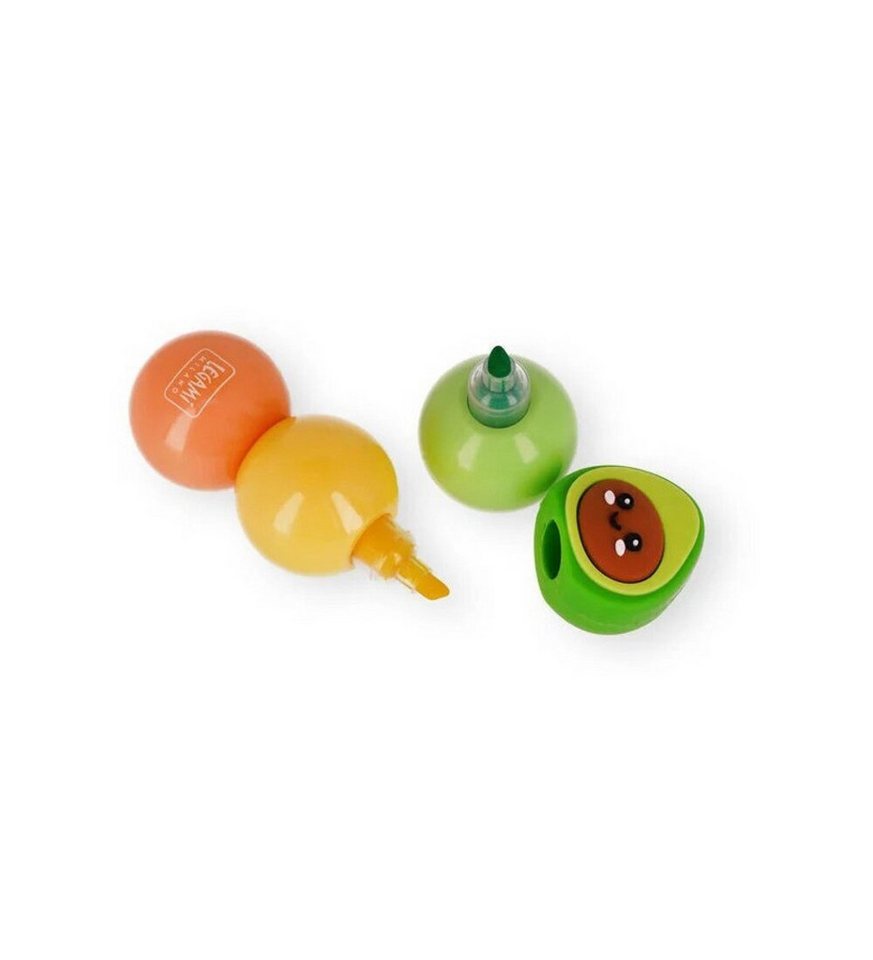 Thumbnail - Legami Marker 3-in-1 Textmarker Avocado grün/gelb/orange 11 cm Legami
