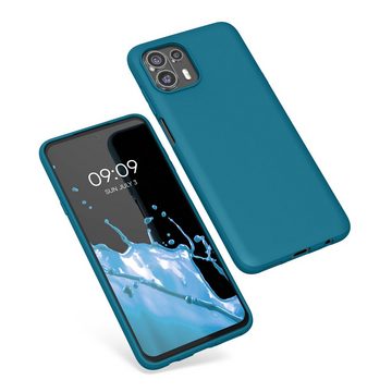kwmobile Handyhülle Hülle für Motorola Edge 20 Lite, Hülle Silikon - Soft Handyhülle - Handy Case Cover - Karibikblau