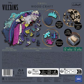 Trefl Puzzle Wood Craft Disney Villains Ärger beim kochen, 500 Puzzleteile, Made in Europe