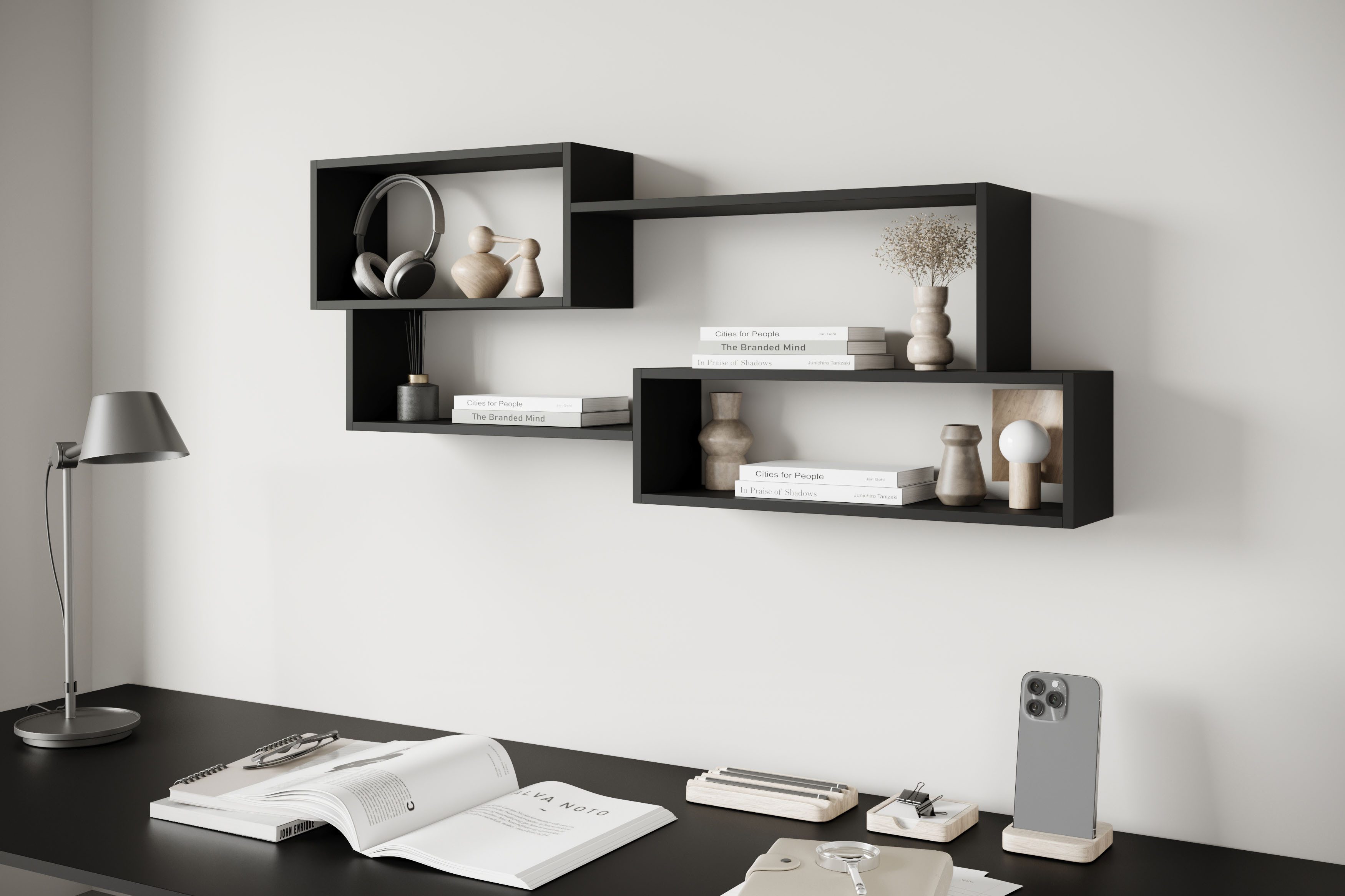 Home affaire Wandboard Wandregal Trio, 1-tlg., Ideal als Bücherregal, Dekoregal oder Ablage im Büro