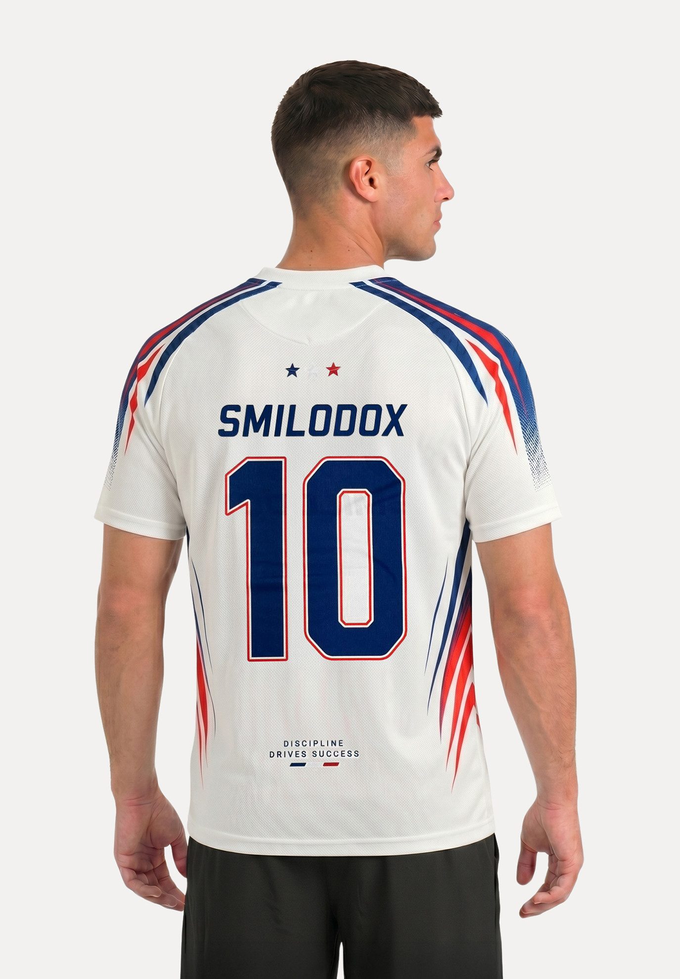Smilodox T-Shirt Frankreich Herren, Trikot Shirt, Fußball Jersey, Regular Fit, Sport Performance, atmungsaktiv, Team-Design, leicht
