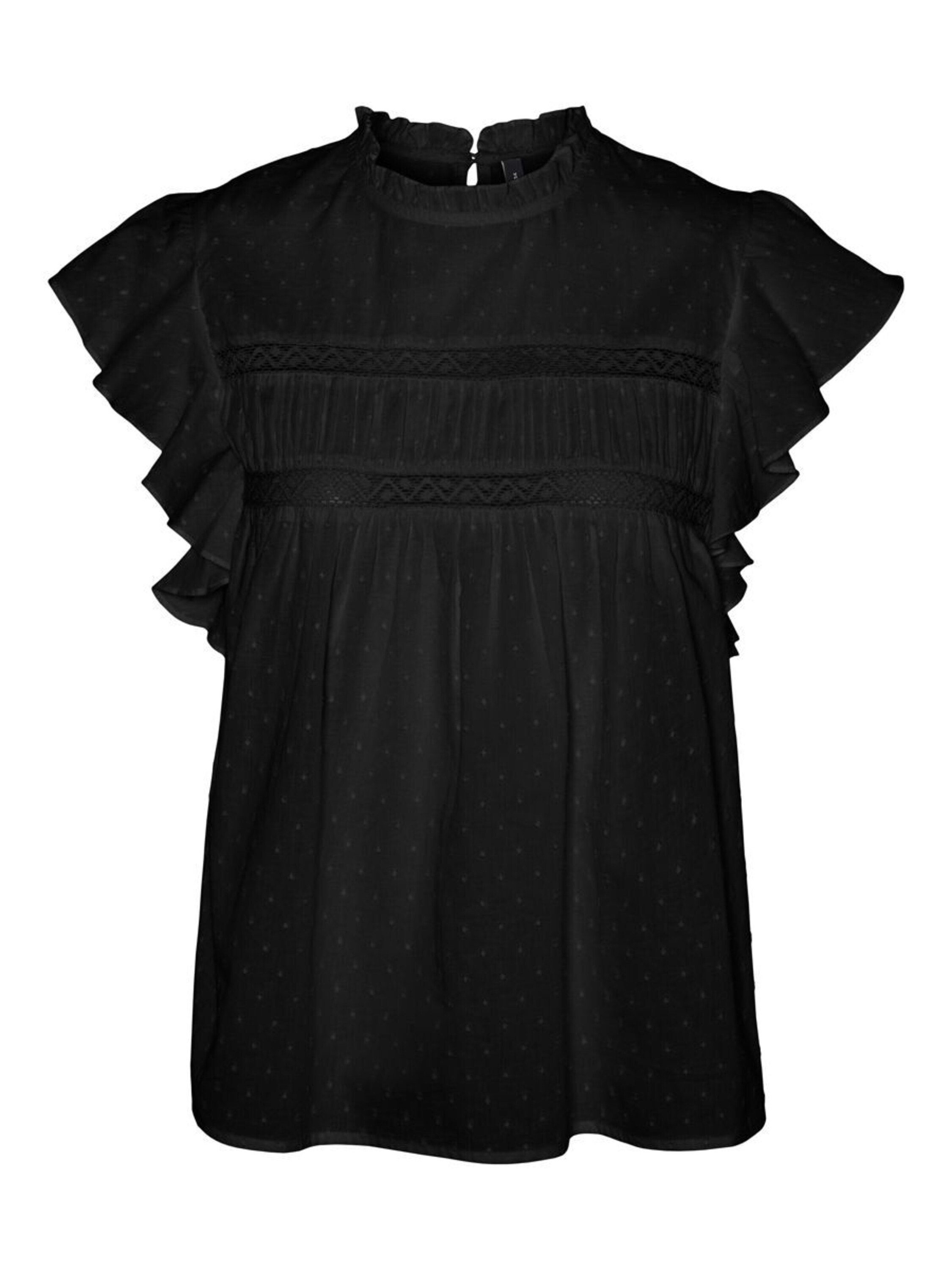 Vero Moda Kurzarmbluse VMTrine (1-tlg) Drapiert/gerafft günstig online kaufen