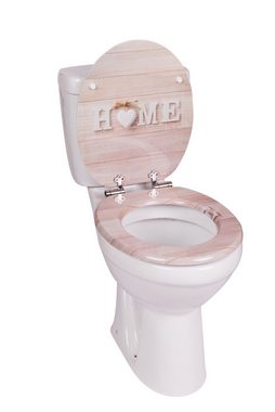 Elegear WC-Sitz Runder Toilettendeckel mit Absenkautomatik, einfache Montage, (1-St), Toilettensitz aus MDF maximale Belastung : 200 kg