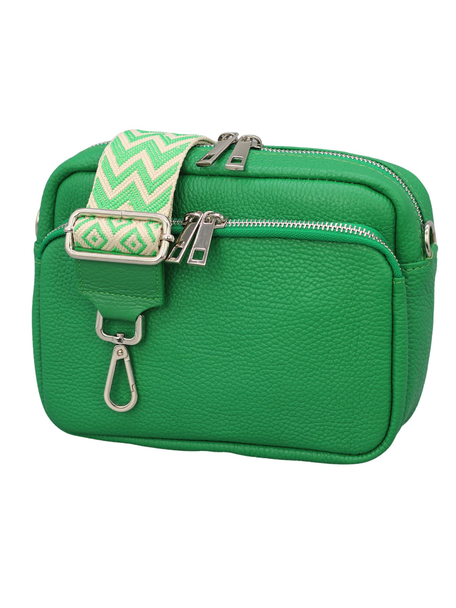 Adel Bags Schultertasche BELLA Umhängetasche für Damen, Schultertasche mit 2 Wechselriemen, echtes Leder, hergestellt in Italien