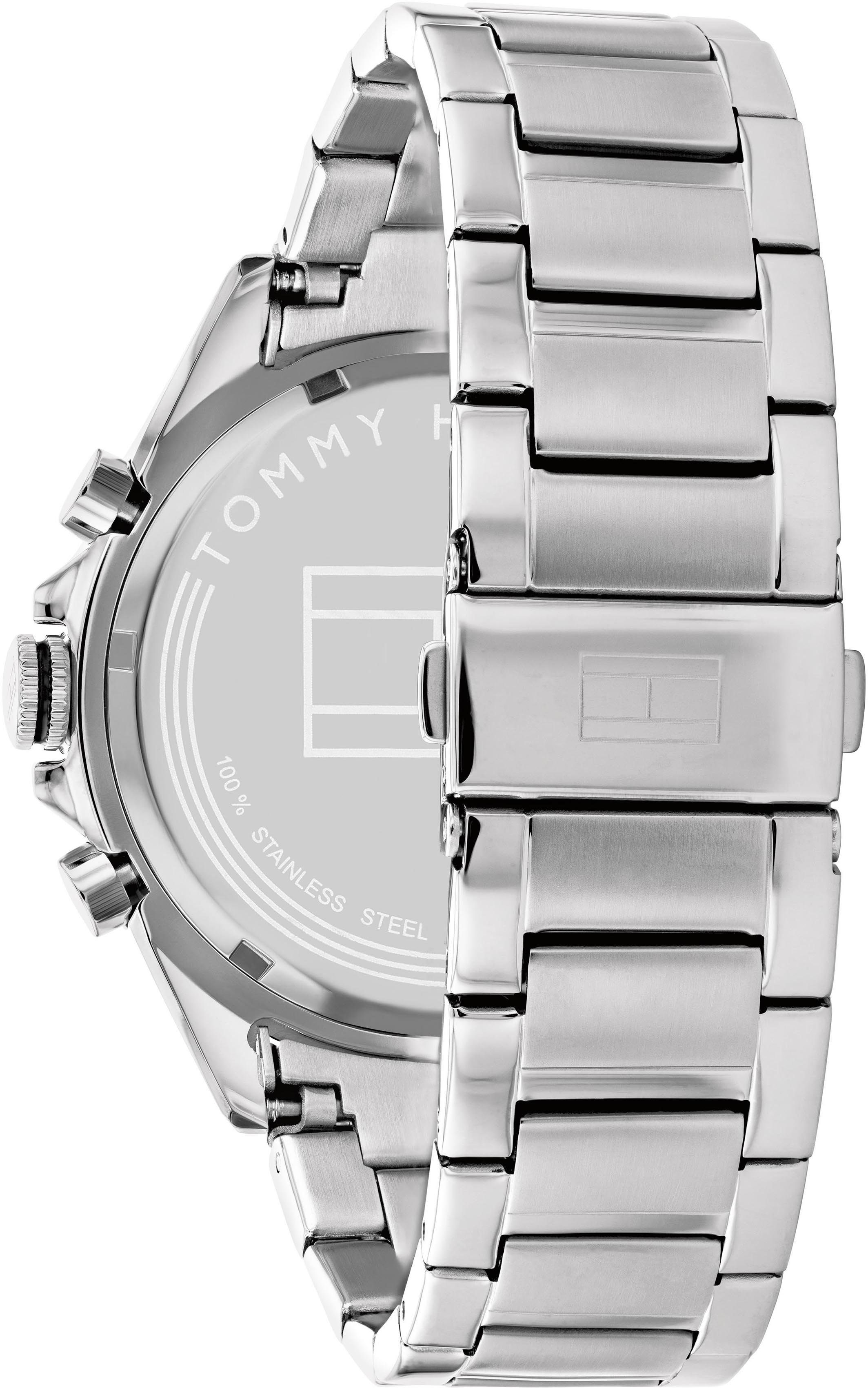 Tommy Hilfiger Multifunktionsuhr OWEN 1791967, Quarzuhr, Armbanduhr, Herrenuhr, Datum, Edelstahlarmband