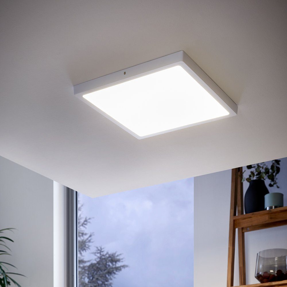 EGLO Aufbauleuchte FUEVA 1, LED fest integriert, Warmweiß, schlankes Design, nur 3 cm hoch