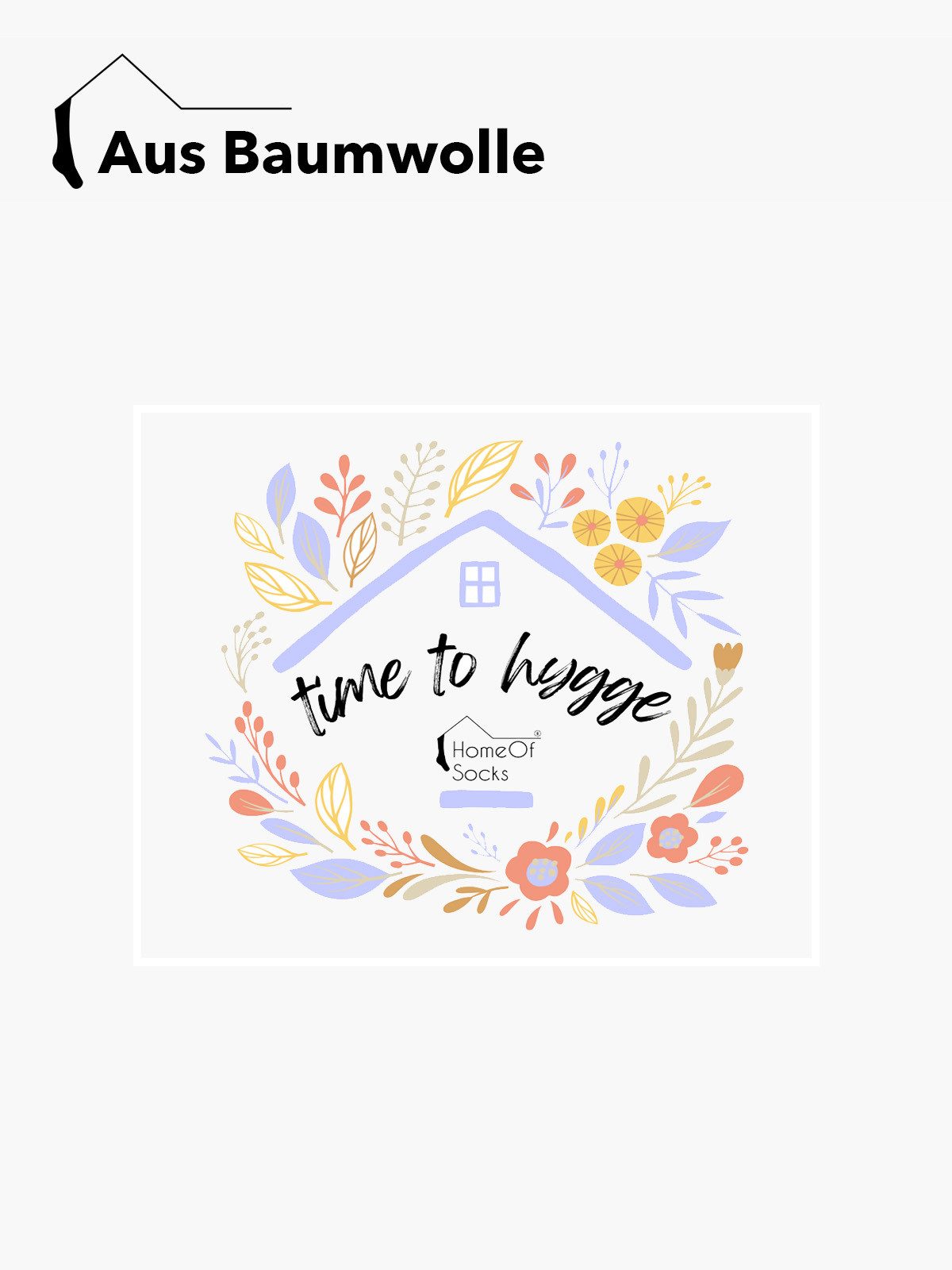 HomeOfSocks Socken Blumen Design Socke aus 90% Baumwolle Bunte Socken Blumen Muster aus 90% Baumwolle