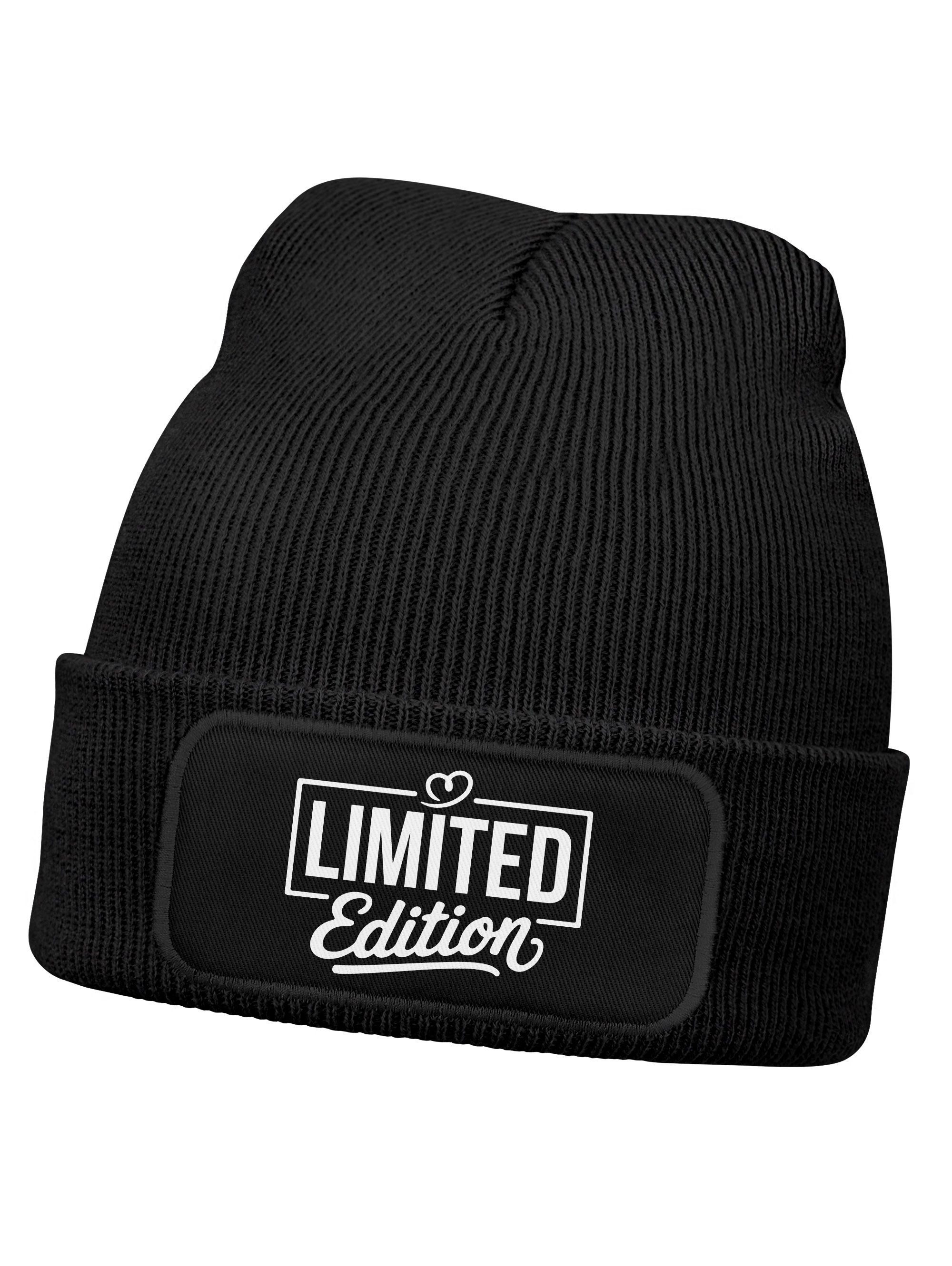 MoonWorks Beanie Wintermütze Kinder Beanie Mädchen Limited Edition Patch Aufdruck