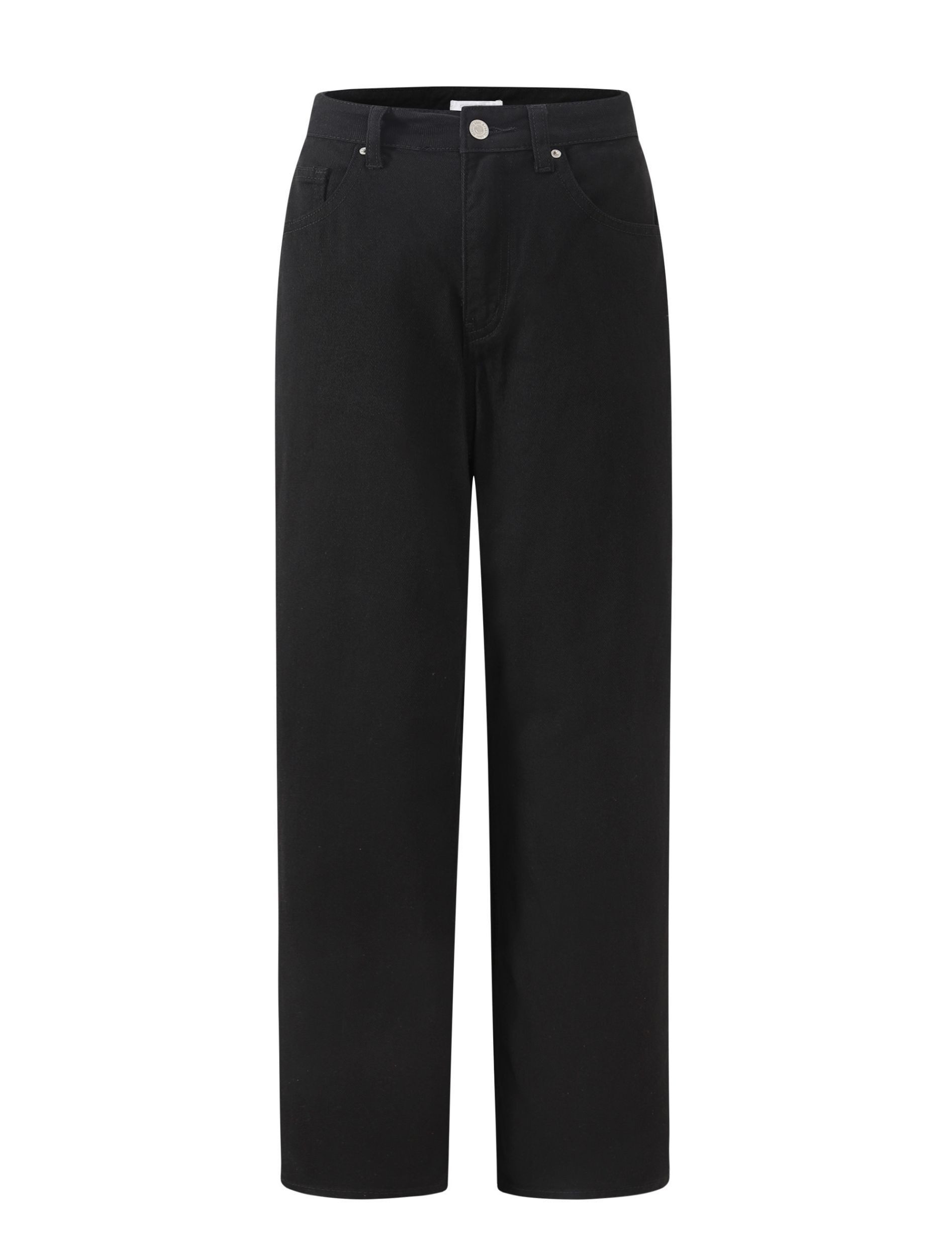 SASSYCLASSY 5-Pocket-Jeans Wide Leg Jeans mit hohem Bund für Damen Jeans im 5-Pocket-Stil aus Baumwolle Beige Offwhite Leo Schwarz Rosa – Bild 2 von 5