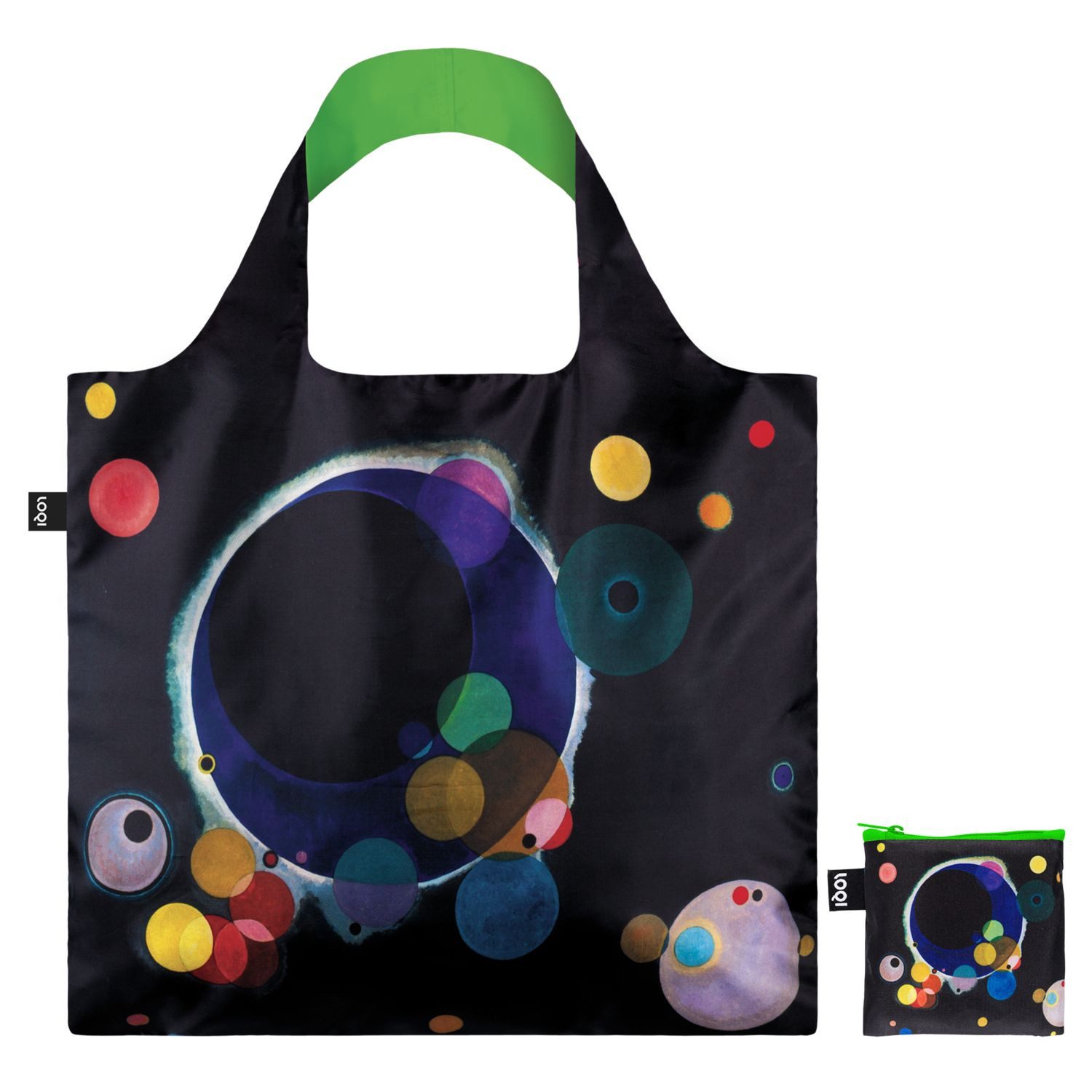 LOQI Henkeltasche WASSILY KANDINSKY Einige Kreise Recycelte Tasche