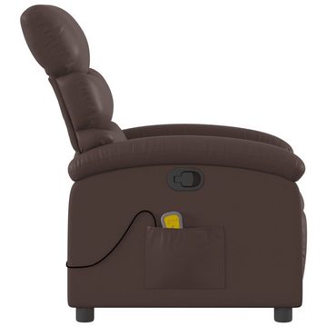 vidaXL Sessel Massagesessel Braun Kunstleder (1-St)