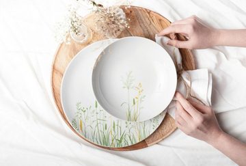 Seltmann Weiden Speiseteller Suppenteller LIBERTY MEADOW GRASSES, Weiß, Ø 21 cm