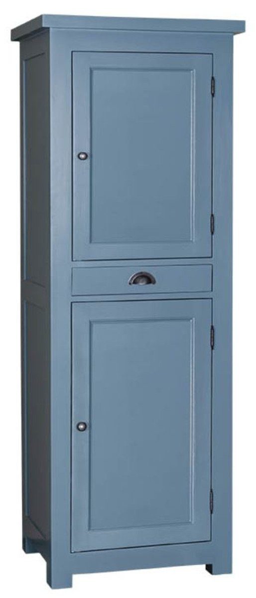 Casa Padrino Küchenbuffet Landhausstil Küchenschrank mit 2 Türen und Schublade Blau 67 x 50 x H. 180 cm - Küchenmöbel