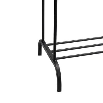 Grafner Wäscheständer Kleiderständer Kleiderstange Metall schwarz stabil schwerlast, Maße (LxTxH): 110x54x145 cm