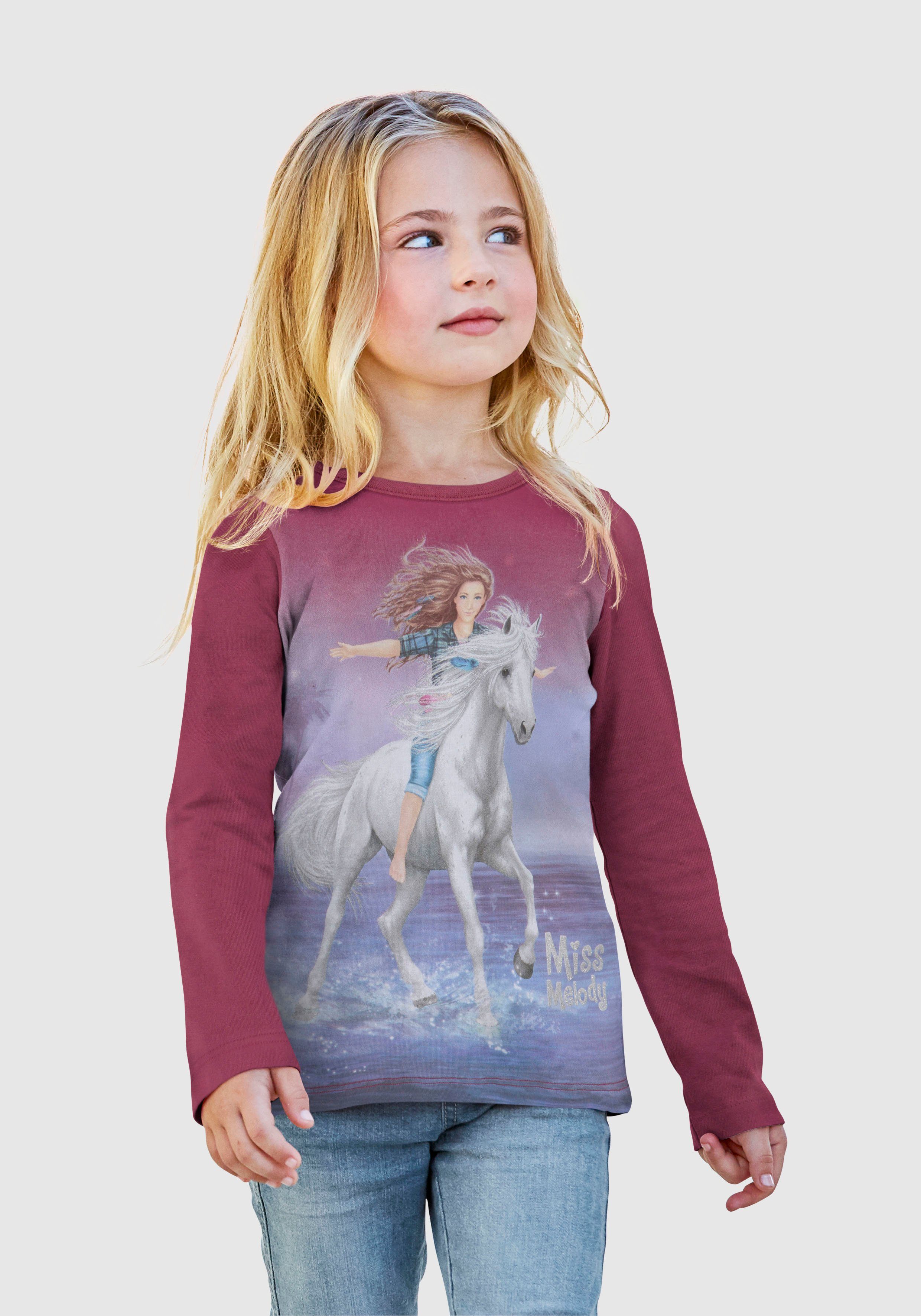 Kinder Kids (Gr. 92 -146) Miss Melody Langarmshirt mit schönem Pferdemotiv