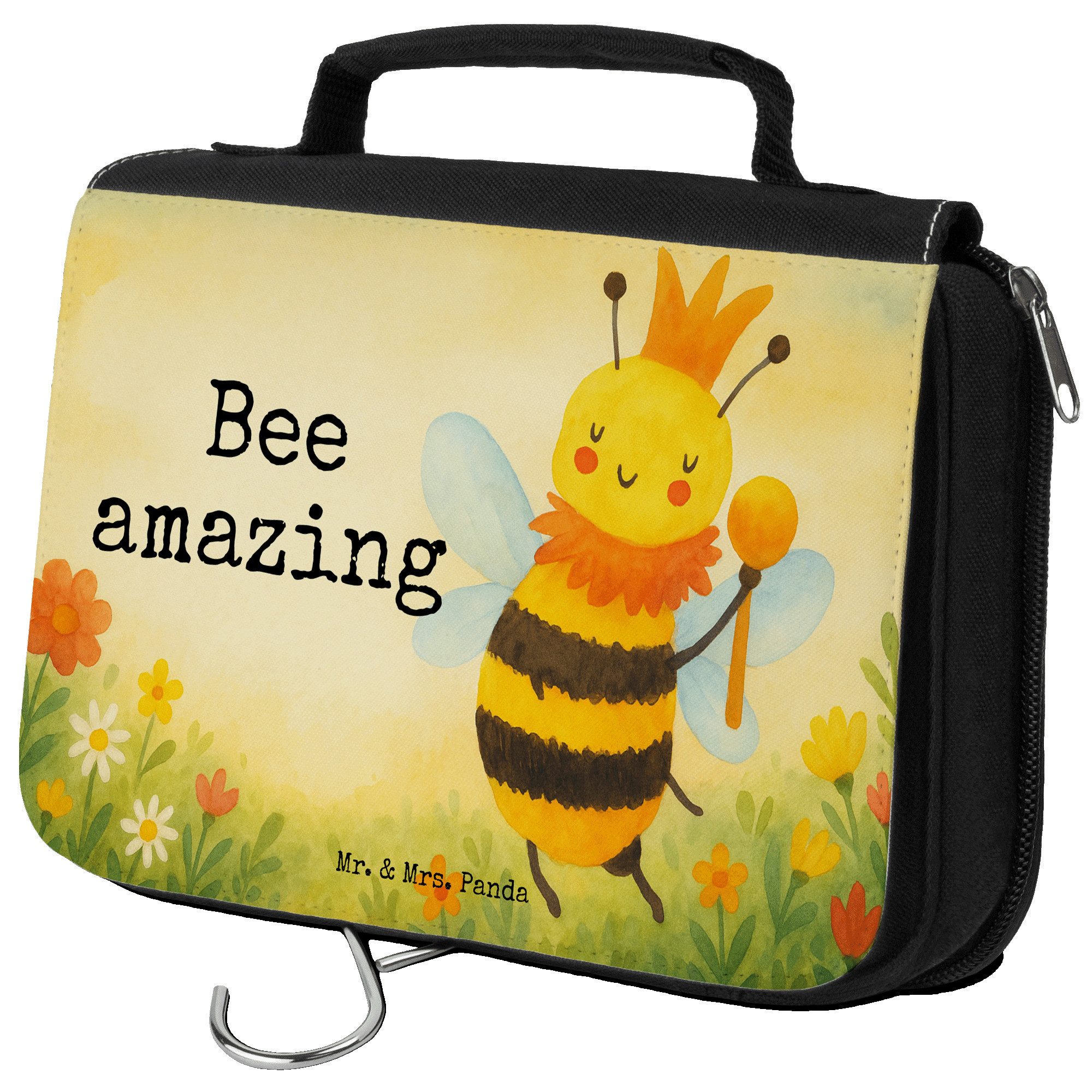 Kulturbeutel Biene König Design, beauty case, Weiß, Make-Up Tasche, beautycase, Ku