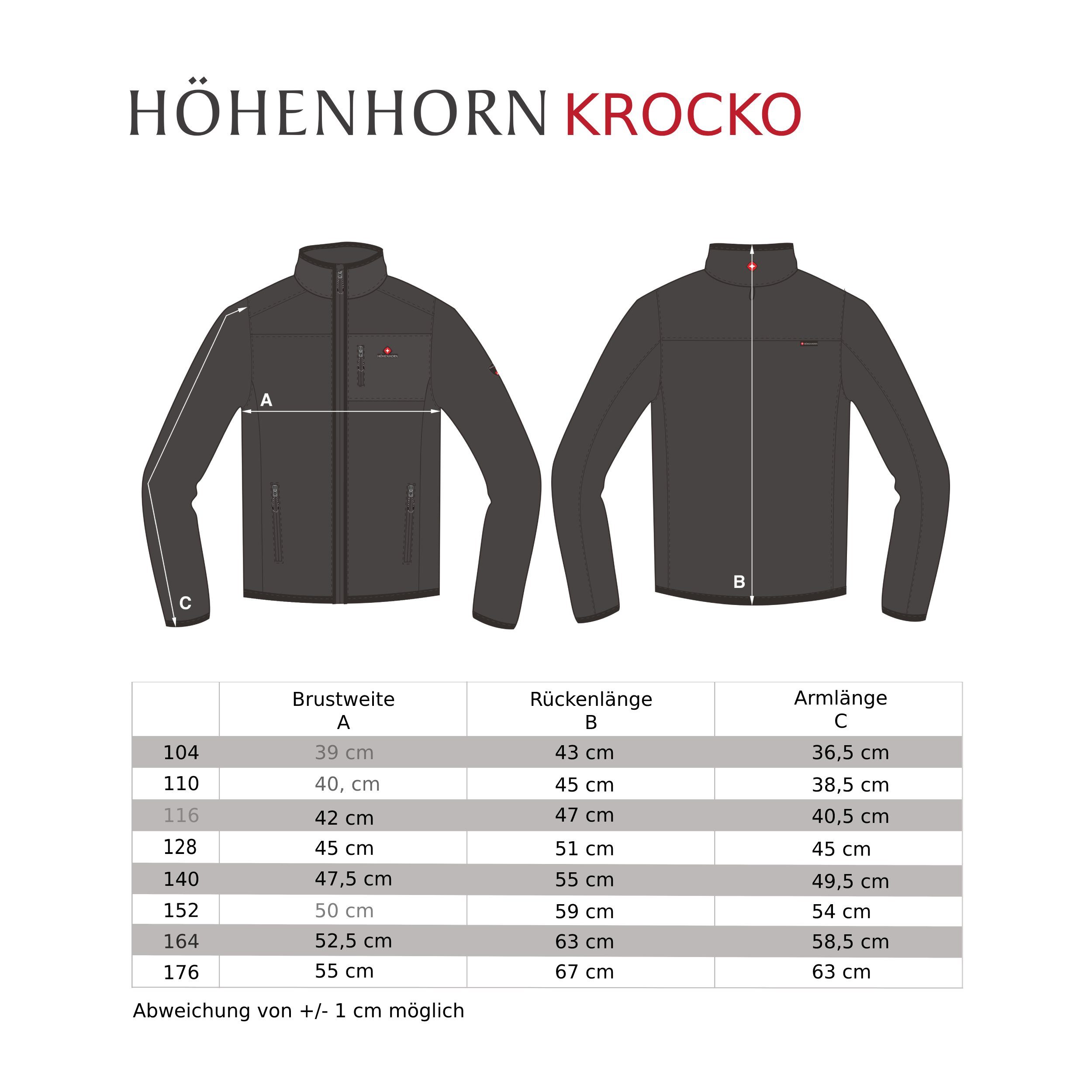 Höhenhorn Steppjacke Krocko Kinder Jacke Jungen Mädchen Kids Übergangsjacke leichtes Eigengewicht, Thermo-Wattierung