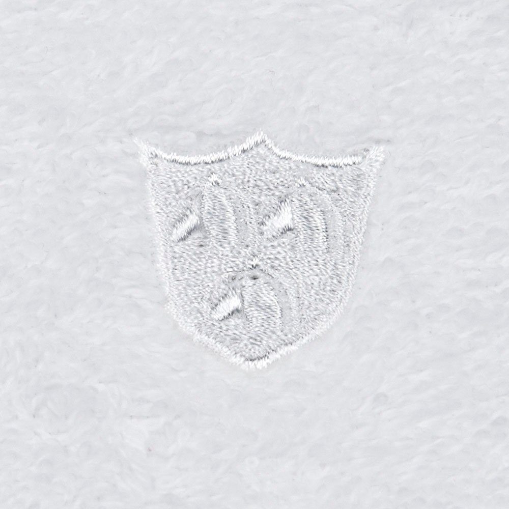 ROSS Duschtuch Vita, Frottier ROSS-Emblem (1-St), weiß Bestickung