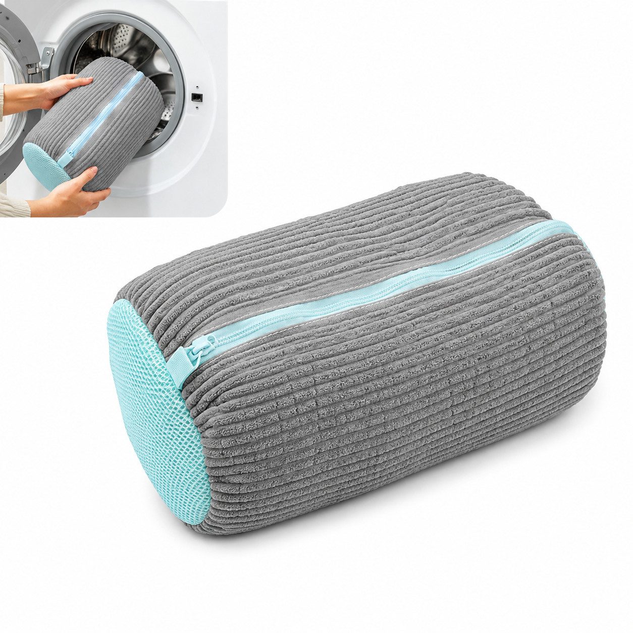 ibettertec Wäschenetz Schuhwaschbeutel Schutzbeutel für Schuhe in der Waschmaschine,(Set, 1-St., Größe: ca. 39 × 19 cm, Gewicht: ca. 150 g, Material: Nylon), 360° REINIGUNG & RUNDUM-SCHUTZ