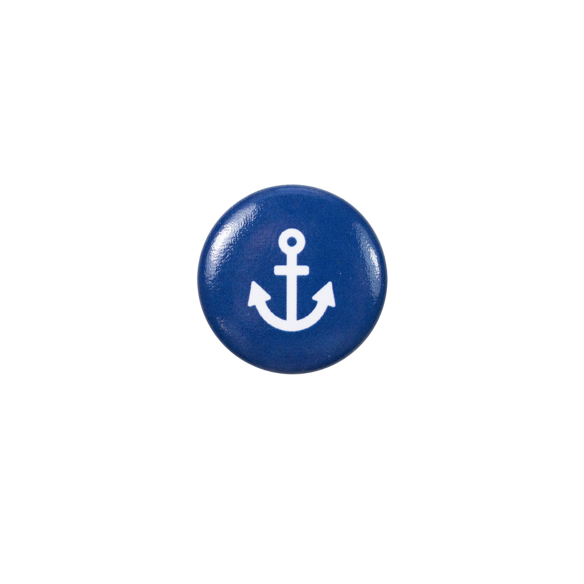 Magnet Magnet Anker (weißer Anker auf blauen Hintergrund)