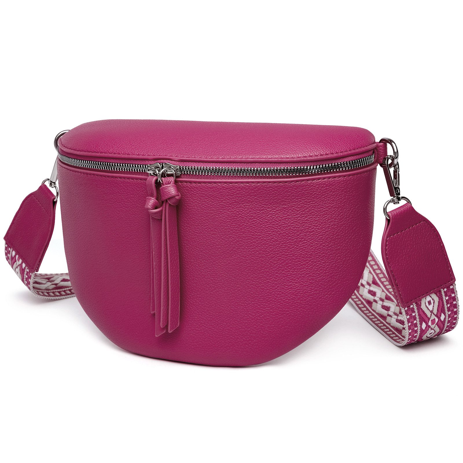 Fomax Bauchtasche aus Kunstleder, Damen Umhängetasche, mit Schulterriemen