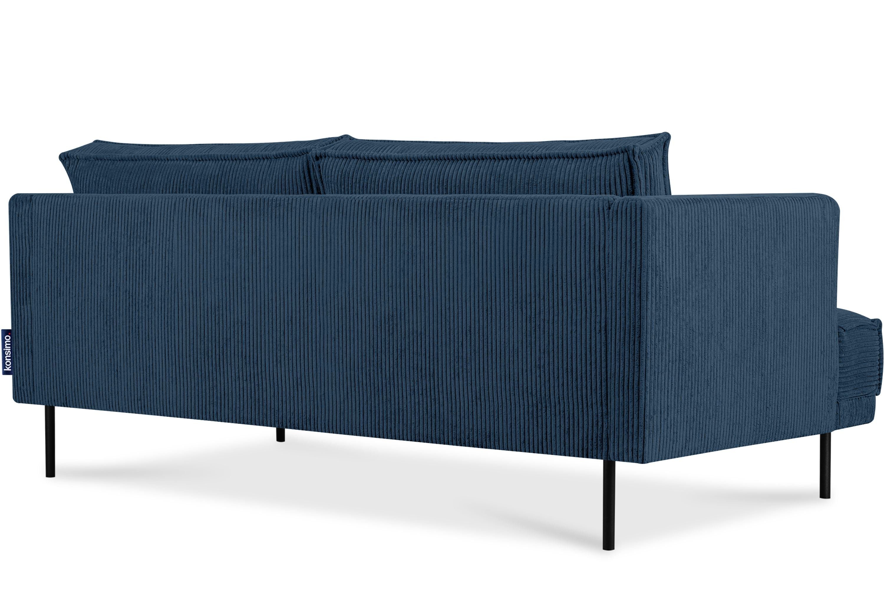 Konsimo 3-Sitzer GANZO Sofa 3-Personen, Loft-Stil Zierkissen, Wohnzimmersofa, mit