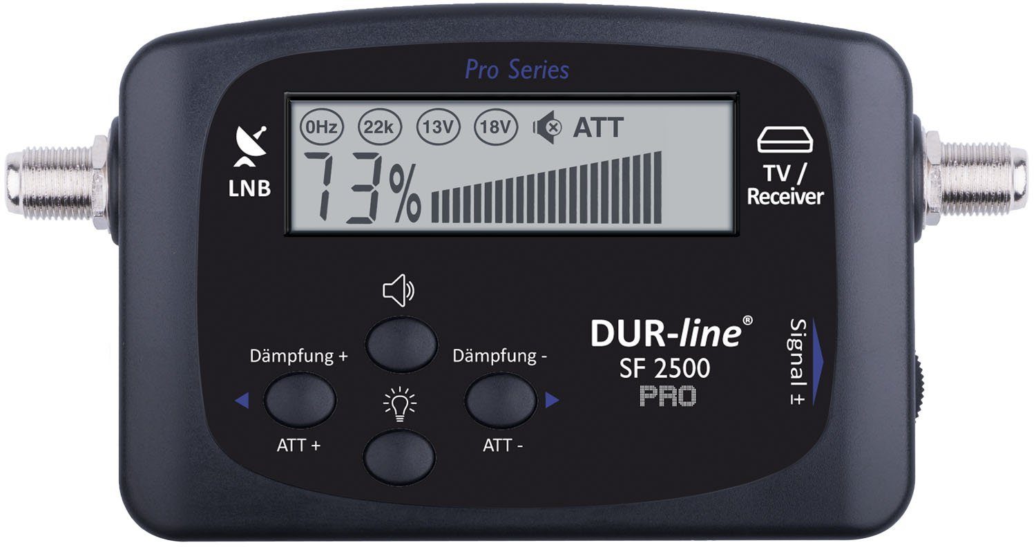 DUR-line NEU - DUR-line® SF 2500 Pro - Satfinder - Besseres Display, Neue Elekt SAT-Kabel