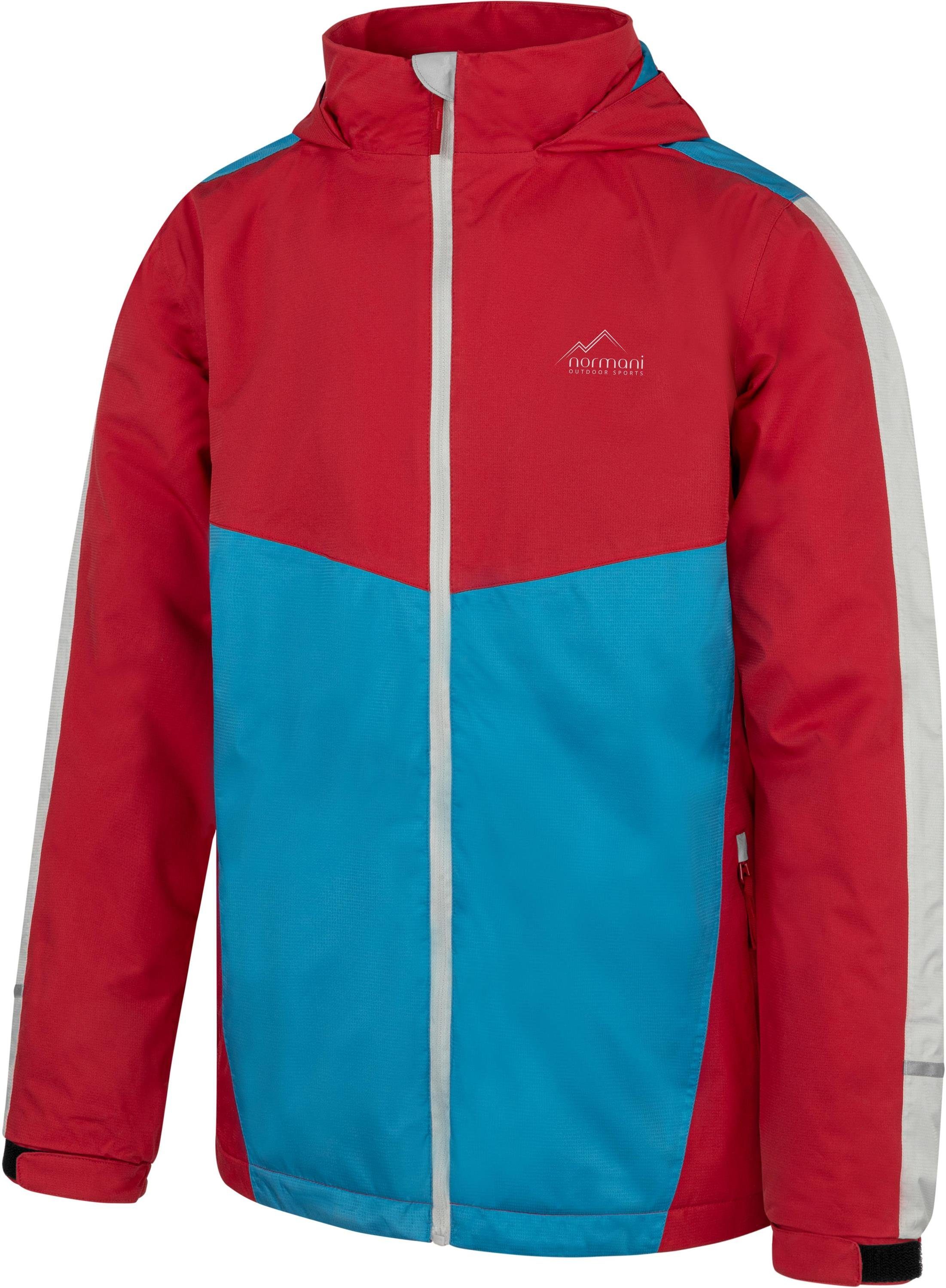 normani Regenjacke Kinder Regenjacke Puyallup Wasserdichte Sommerjacke, ungefütterte Outdoorjacke mit Reflektoren