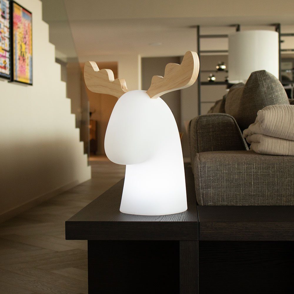 Rentier Rudy LED Warmweiß Beleuchtetes Weiß, Dekolicht Licht-Trend