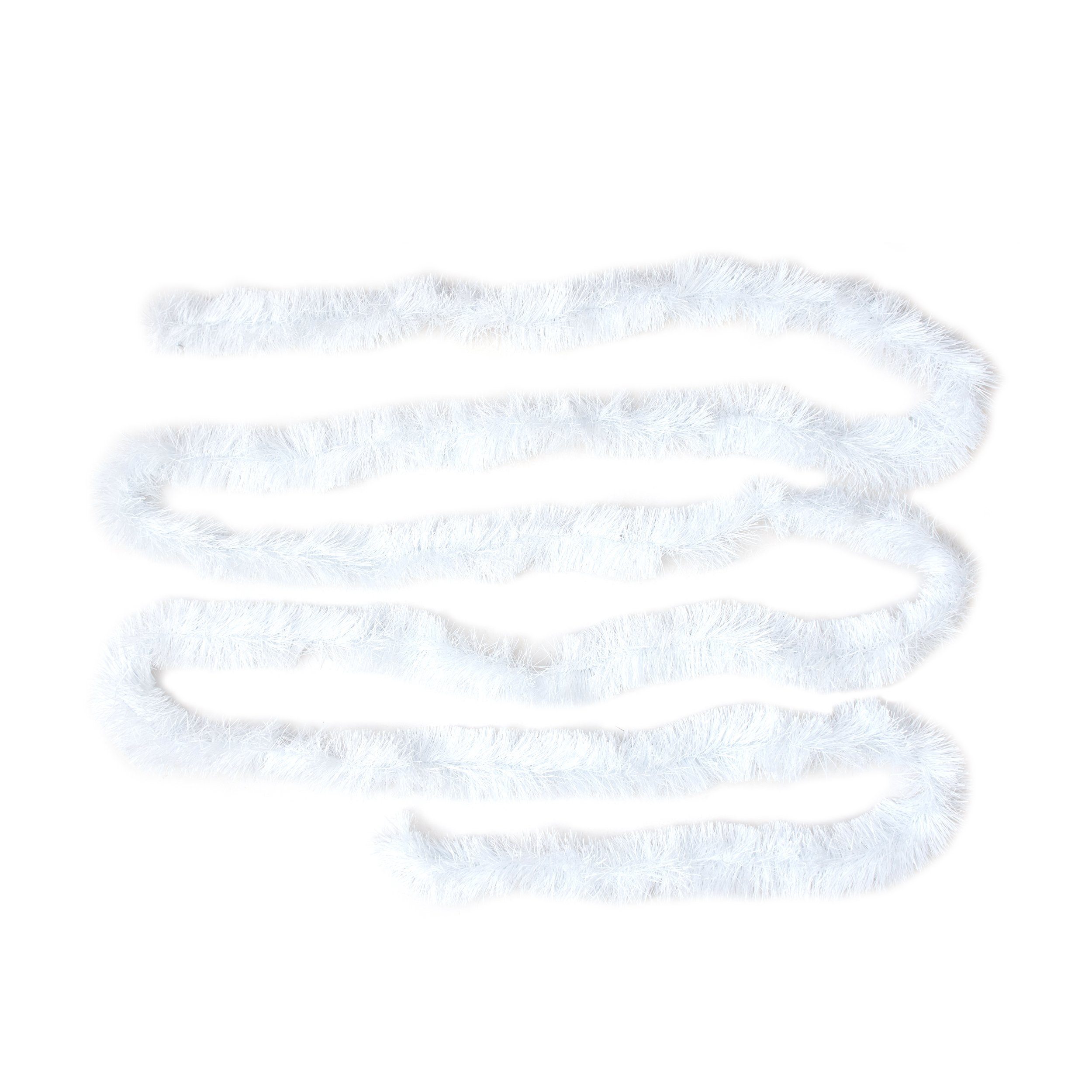 DekoPrinz® Girlanden Weihnachtsschmuck künstlich, Weiß, Ø70mm x 6m