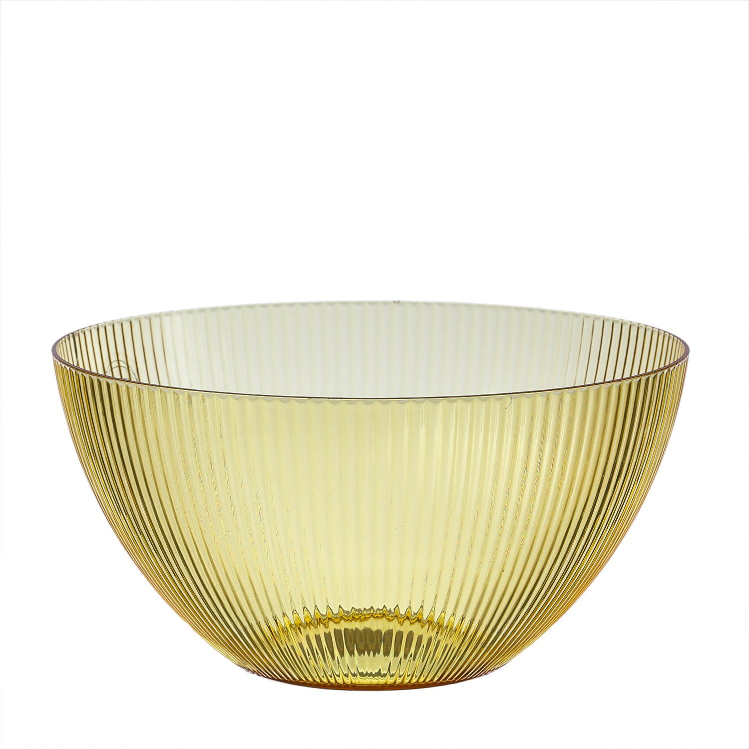 MARELIDA Schüssel Schüssel Salatschüssel Picknick Schale Kunststoff D: 25,5cm 3,7l gelb, Kunststoff, (1-tlg)