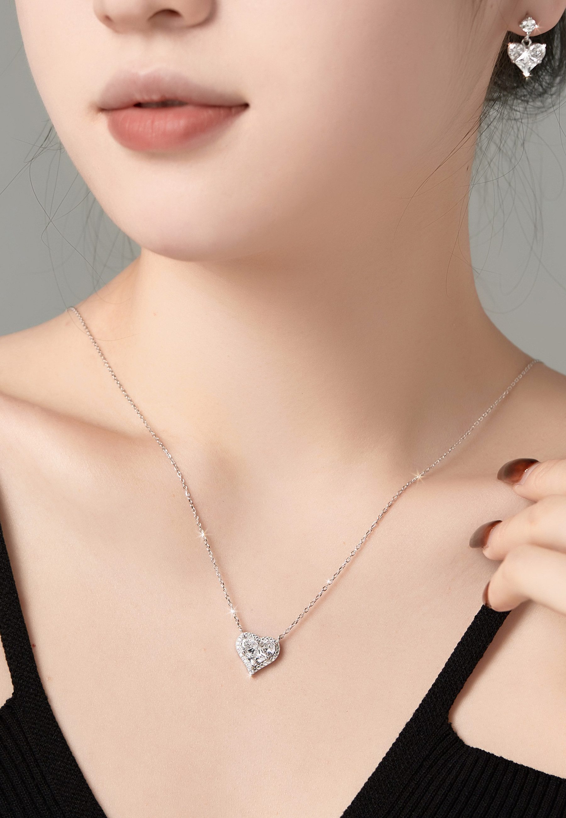 BRELLATO Schmuckset Herz-Anhänger Halskette Ohrstecker, Geschenk-Idee Frau günstig online kaufen