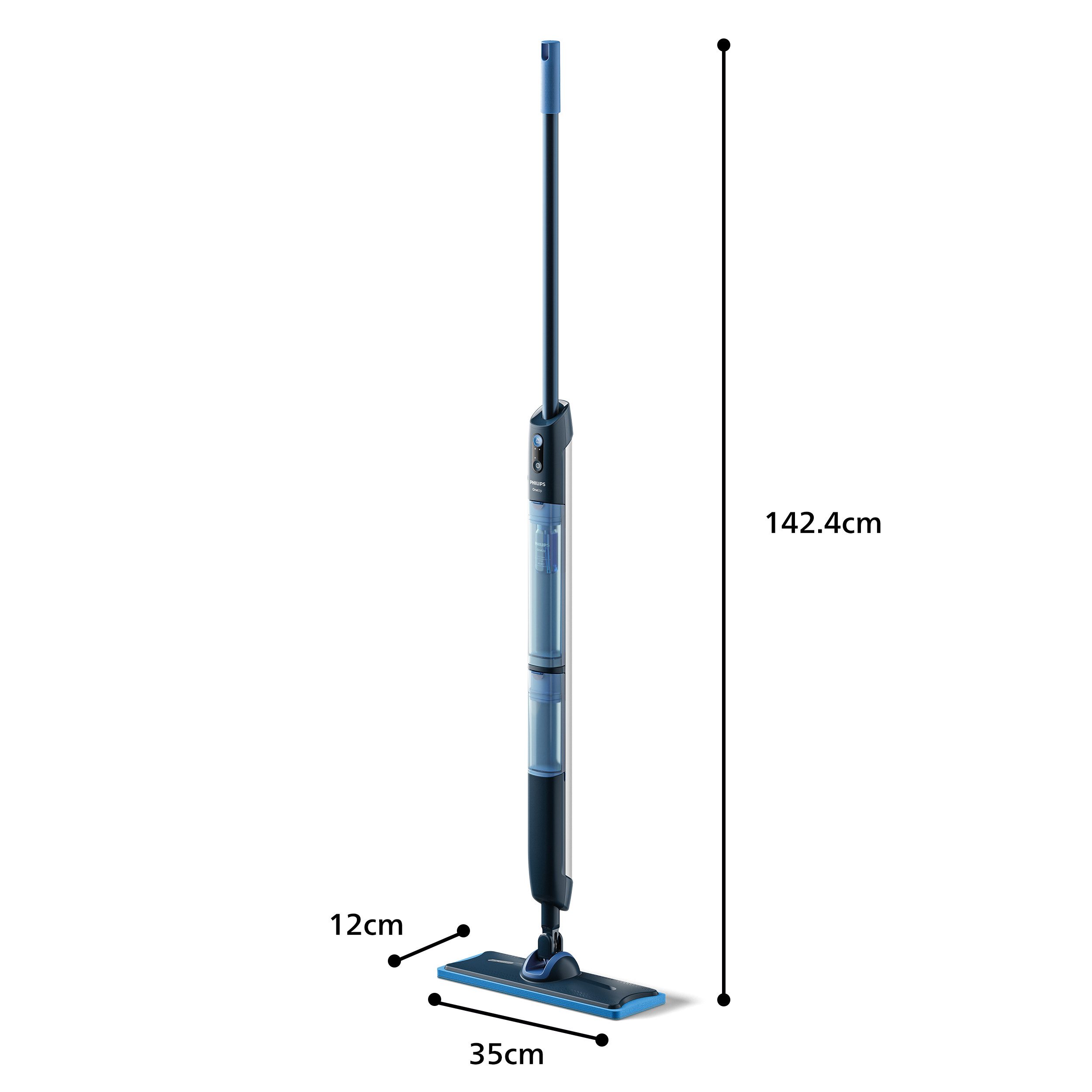 Philips Akku-Wischmopp OneUp elektrischer Wischer 5000 Series XV5113/01, 7,2 W, beutellos, 70 min Akku-Laufzeit, inkl. 1 Pad und 40 ml Reiniger – Bild 2 von 5
