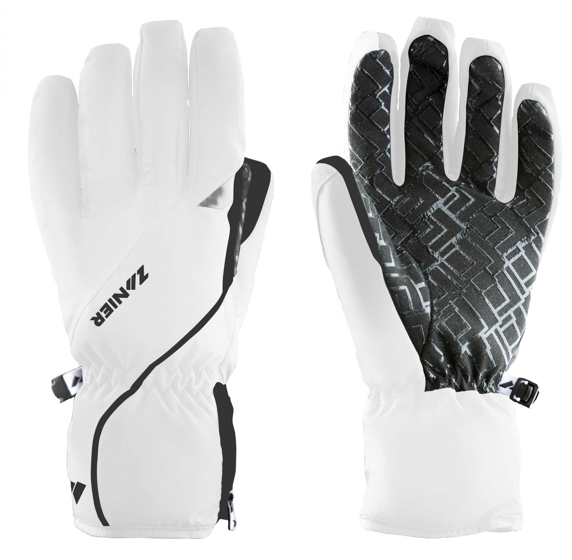 Zanier Stx Fingerhandschuh White Fleecehandschuhe W Seefeld - Zanier Damen Black