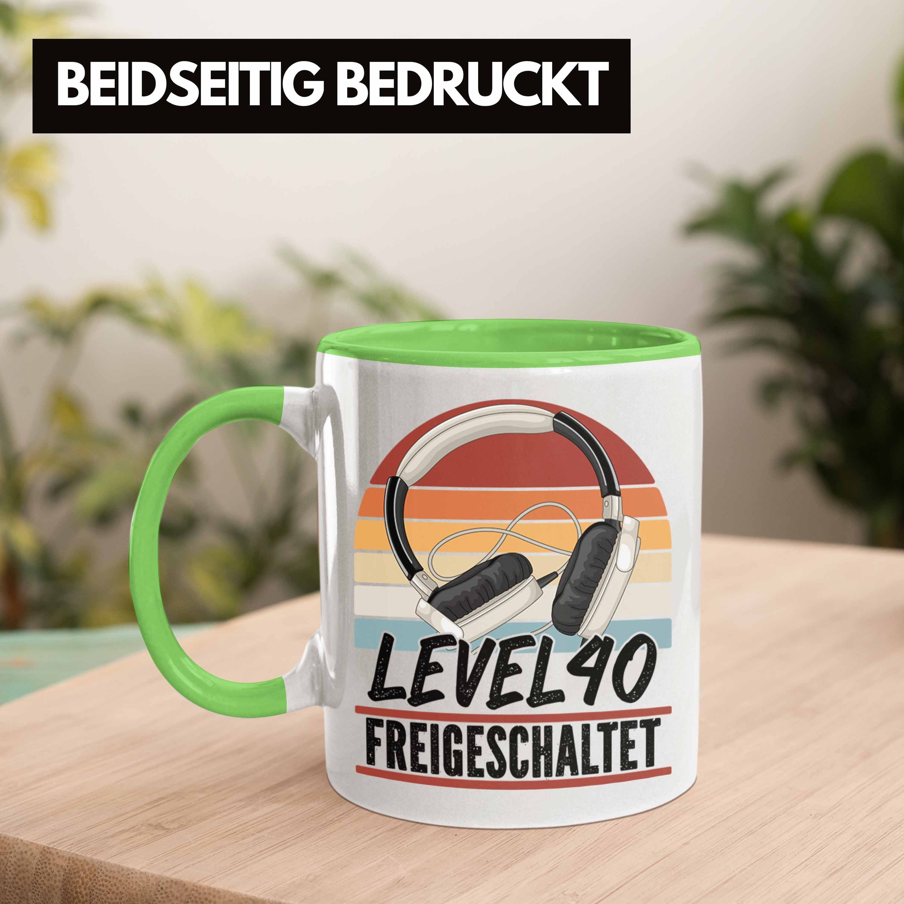 Geburts Trendation Geburtstag Kaffee-Becher Tasse Männer Geschenk 40er 40. Grün Gamer Gaming