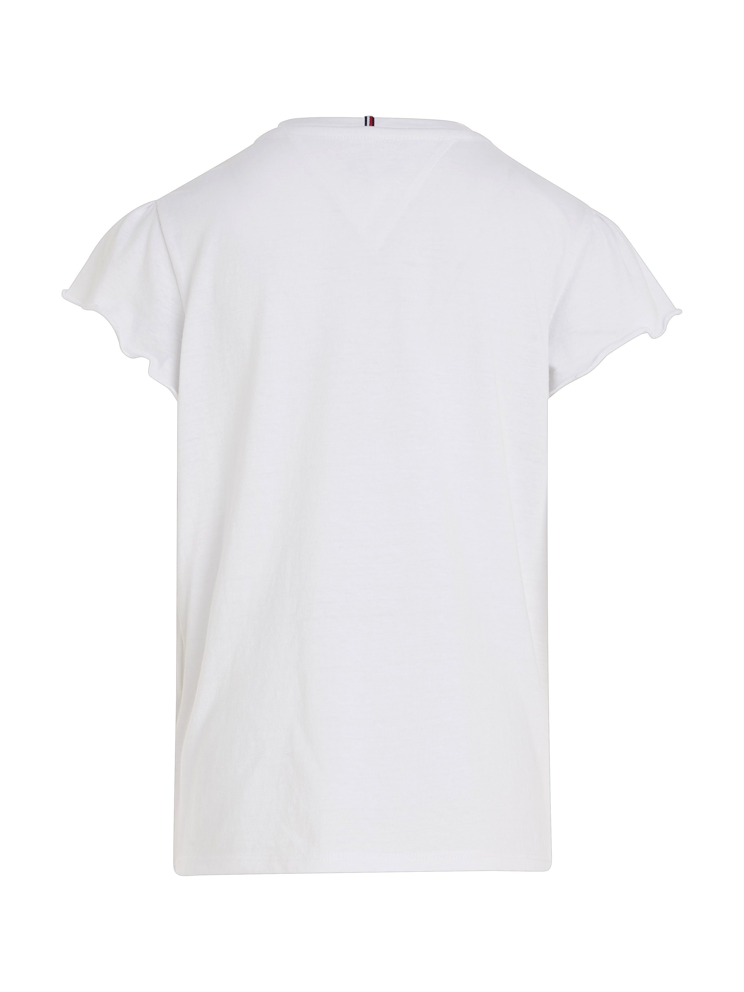 TOP T-Shirt Tommy white SLEEVE für RUFFLE Hilfiger Babys ESSENTIAL