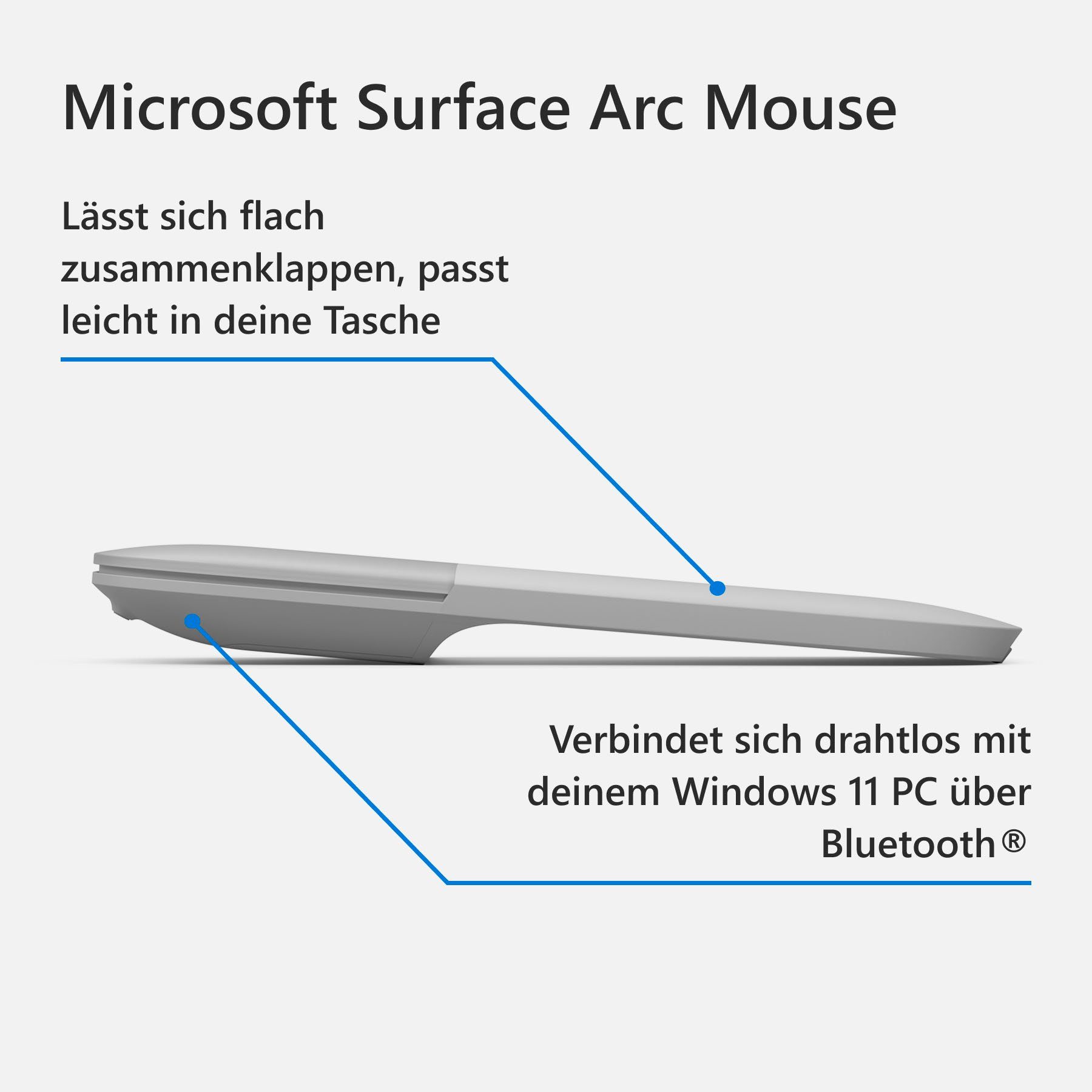 Microsoft Microsoft Surface Arc Mouse CZV-00066 Maus (Bluetooth)