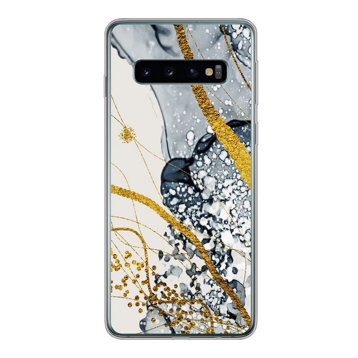 MuchoWow Handyhülle Abstrakt - Gold - Natur - Kunst Phone Case Handyhülle Samsung Galaxy S10 Silikon Schutzhülle
