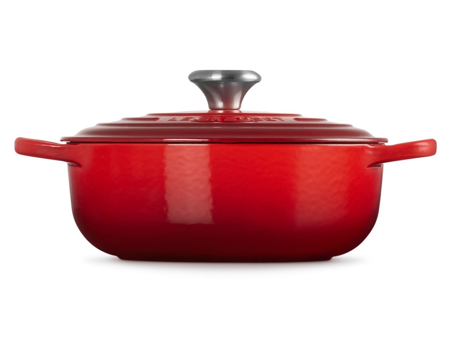 LE CREUSET Bräter Sauteuse Signature rund kirschrot 24cm, Emailliertes Gusseisen