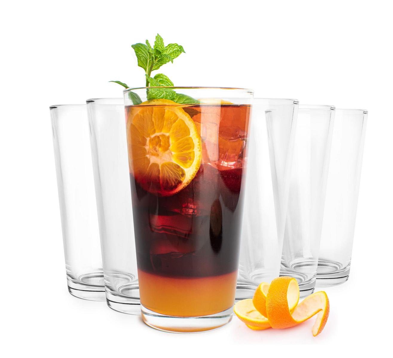 Sendez Cocktailglas 6 Cocktailgläser 460ml Trinkgläser Saftgläser Teegläser Kaffeegläser, Glas