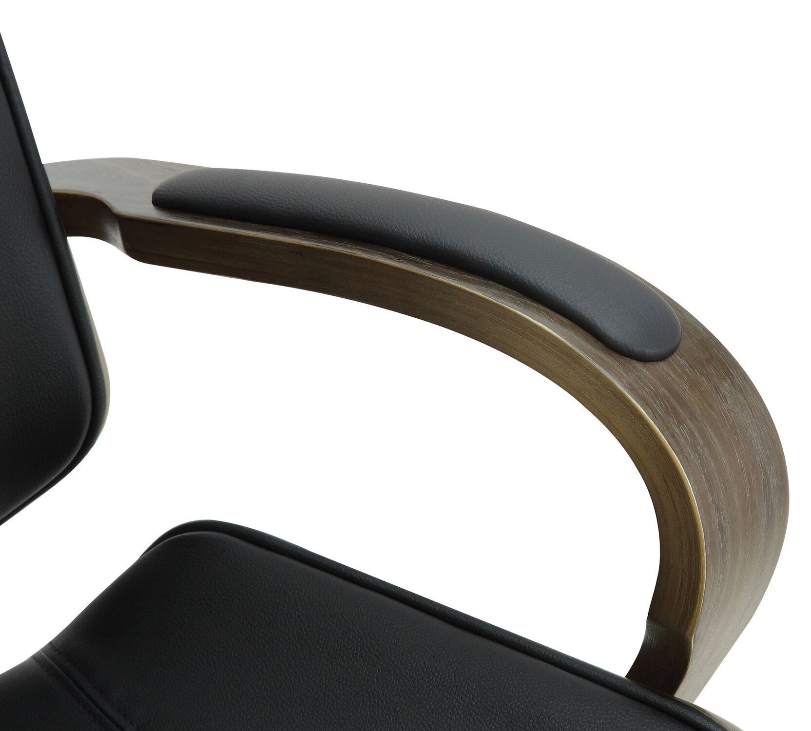 mit Rückenlehne TPFLiving Gestell: Kunstleder - - Bürostuhl schwarz/grau XXL), chrom Bürostuhl Daytona (Schreibtischstuhl, 360° Metall Drehstuhl, drehbar und Sitzfläche: höhenverstellbar bequemer Chefsessel,
