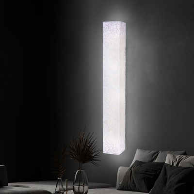Globo LED Wandleuchte, Leuchtmittel inklusive, Warmweiß, Vornehme 10W LED Wand Leuchte Lampe Wohnzimmer Alu Silber Marmor