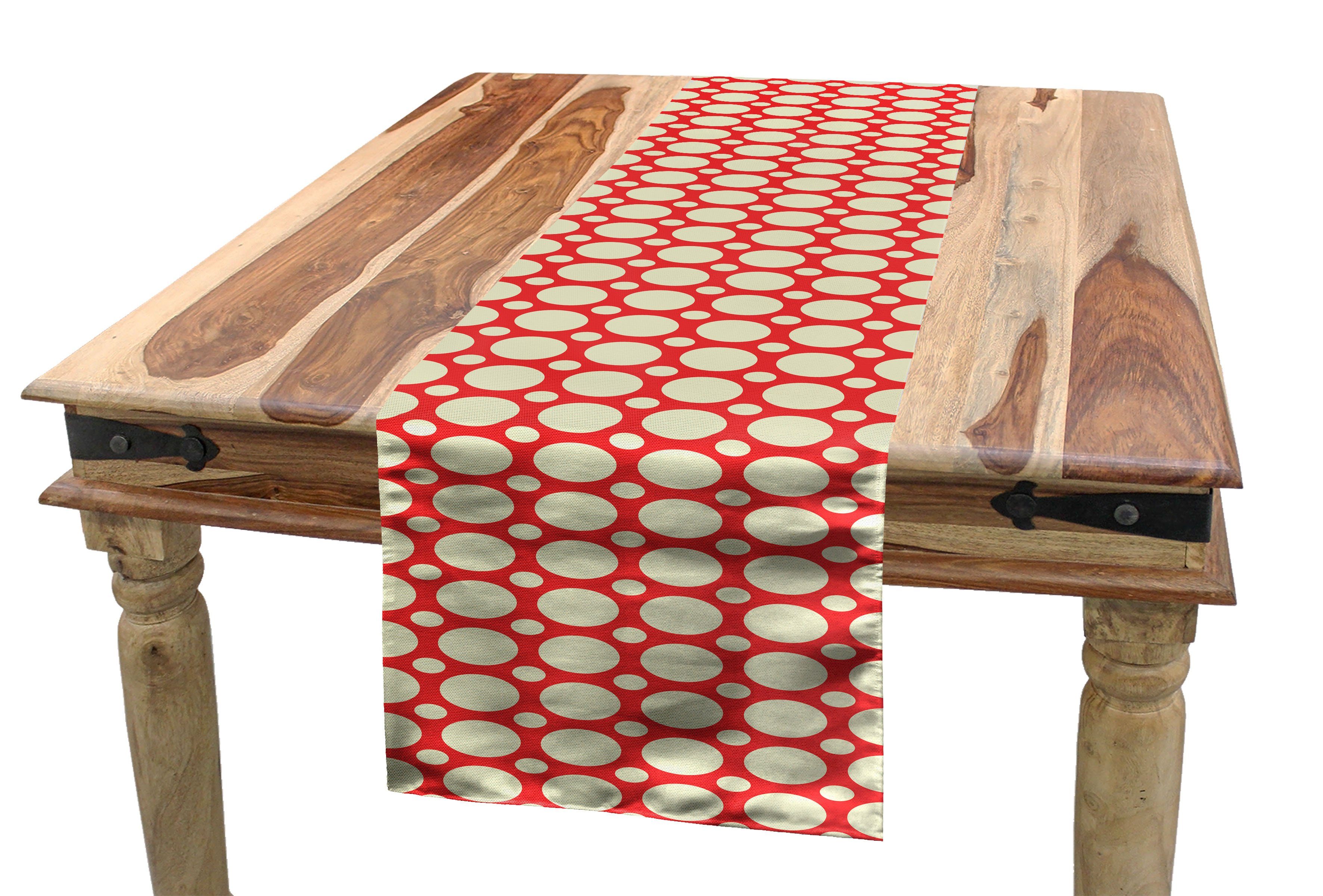 Tupfen Küche Esszimmer Tischläufer Leuchtende Tischläufer, Geometrisch Dekorativer Rechteckiger Abakuhaus