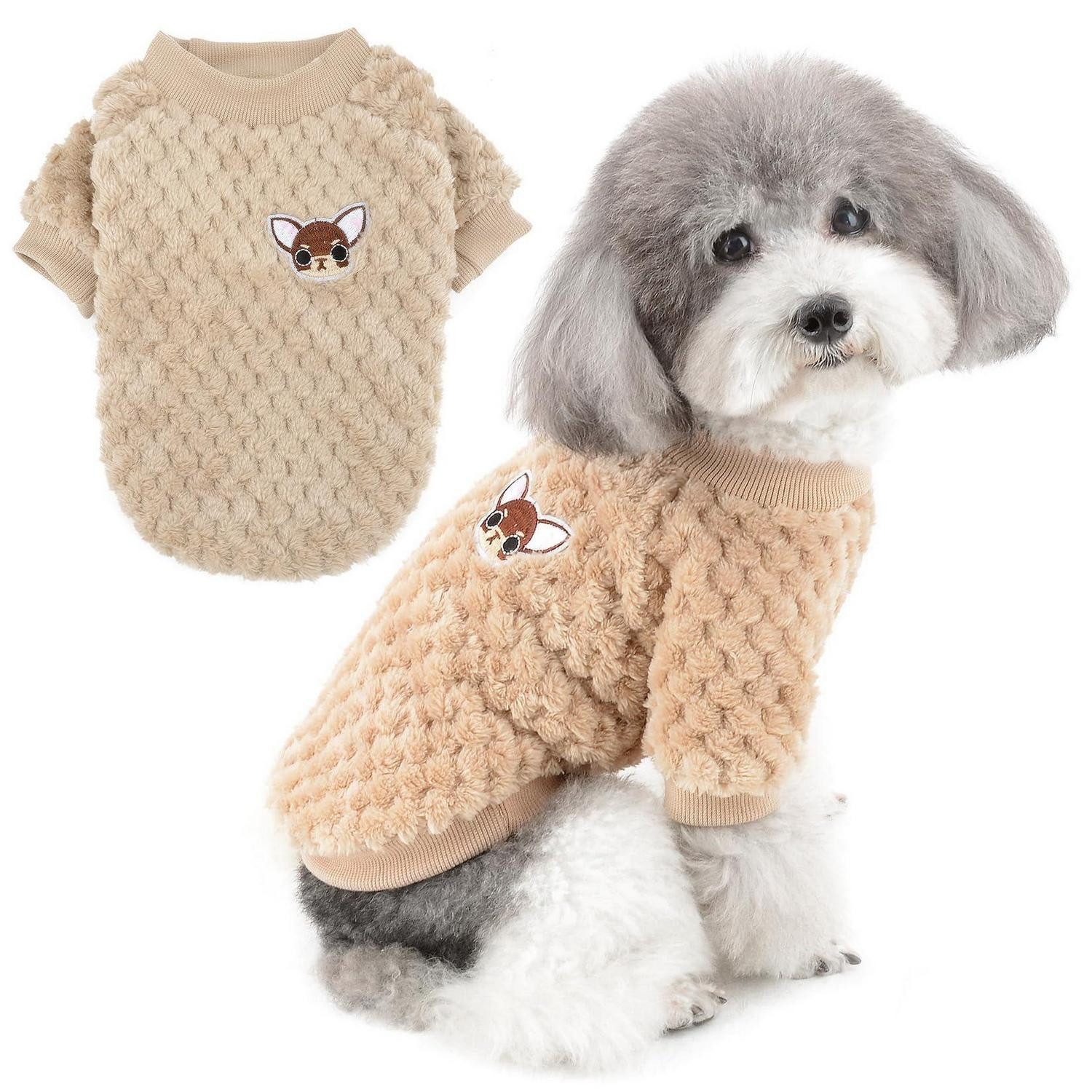 LuxusKollektion Hundepullover Hundepullover Fleece Warm Braun XL