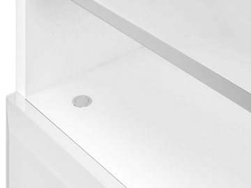 99rooms Nachttisch Grace II Weiß Weiß Hochglanz (Nachtkommode, Nachttischschrank), Design