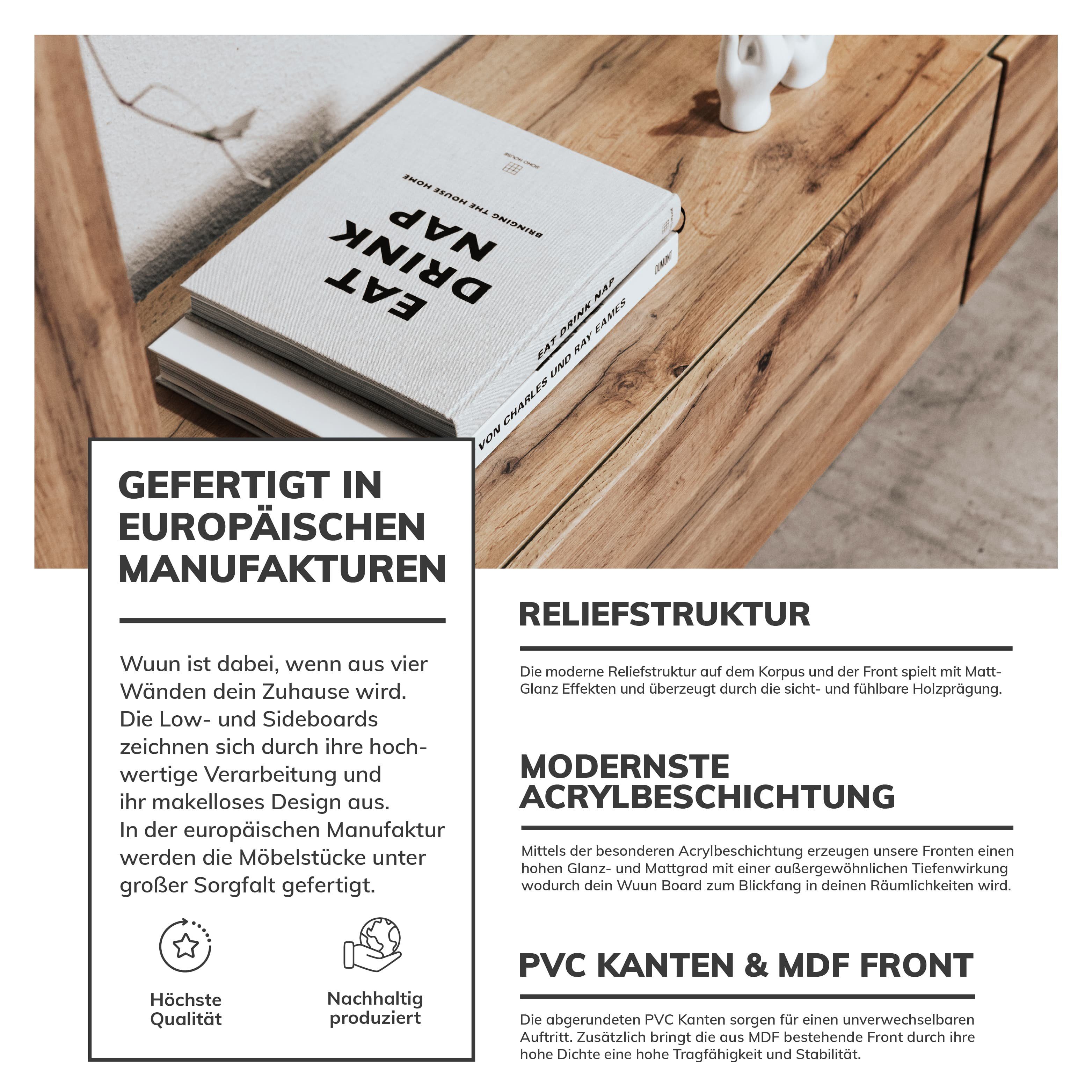 Wuun TV-Board Wuun® Somero Lowboard Tv-Board Wohnwand hängend – Bild 4 von 5