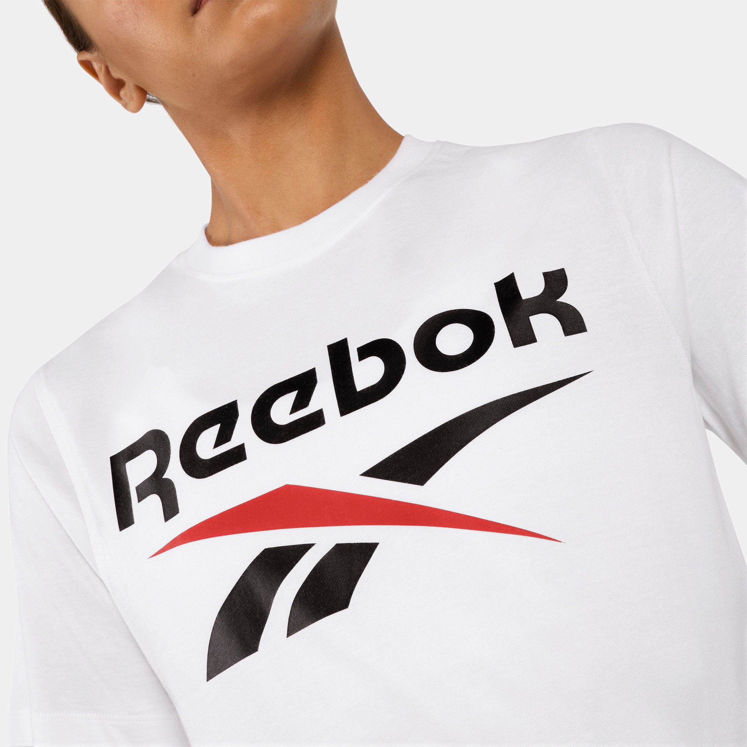 Reebok T-Shirt WREN 2 COLOUR LOGO CREW SS TEE aus Baumwolle, in den Größen XS bis XXL