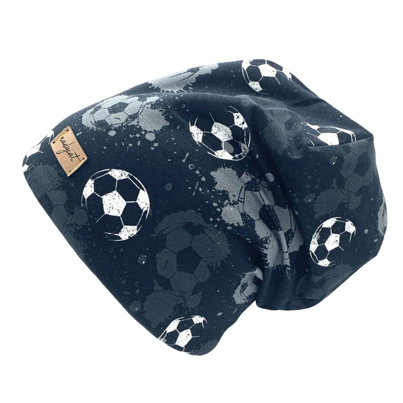 nadycat Beanie SOCCER black (2-St., Beanie mit passendem Loop) handgefertig günstig online kaufen